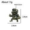 Brass Alliance Gnome Smoking Soldier Engineer Knife Beads Diy Paracord Woven Lanyard Keychain Pendants Edc Tool Accessories