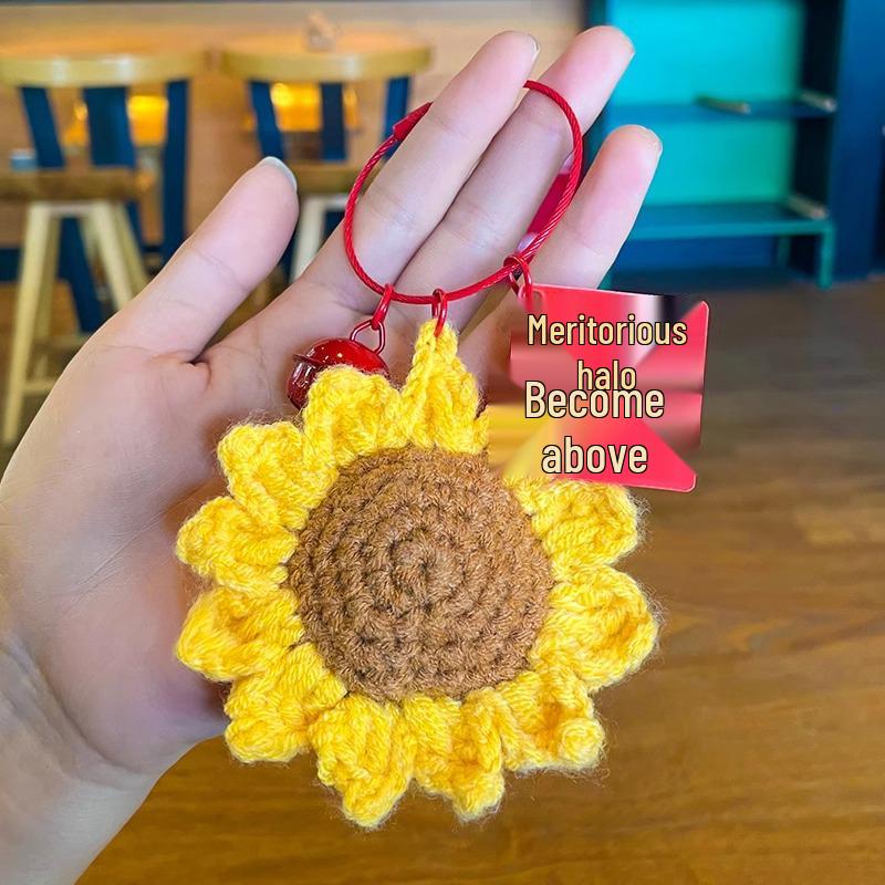 Sunflower Gold Keychain Pendant: Inspirational Graduation Gift for Exams