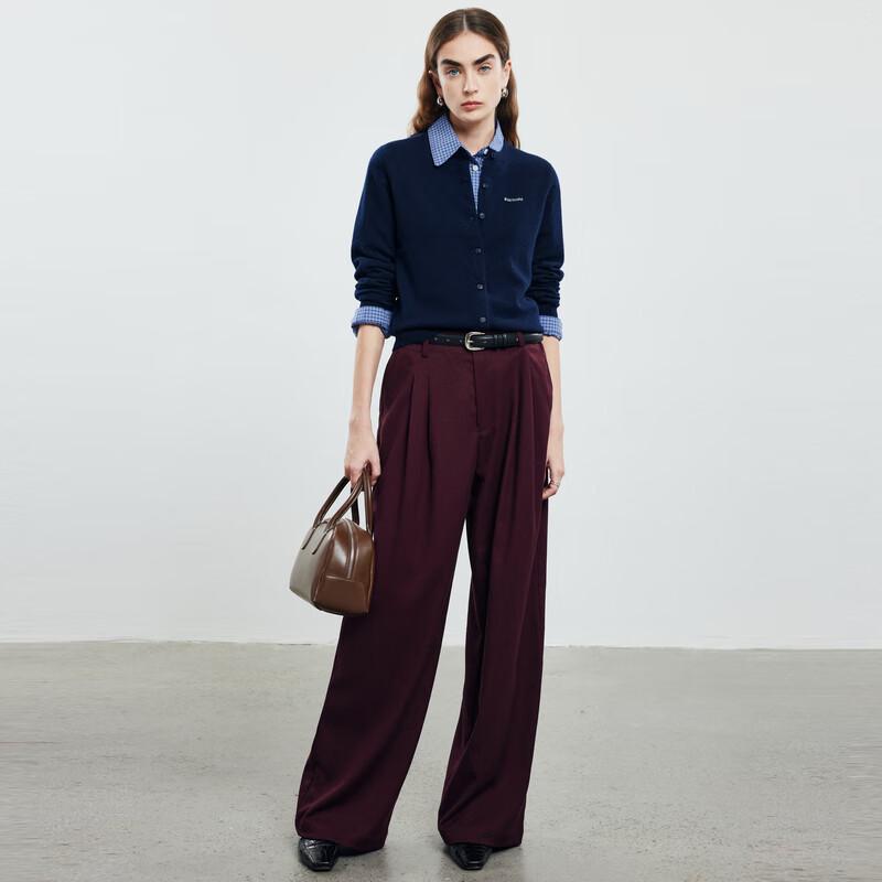 PALUOPO Women's Round Neck Cashmere Cardigan