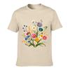 Wildflower Bouquet Colorful Mixed Flowers Botanical Floral Graphic Unisex Summer Tshirt Top