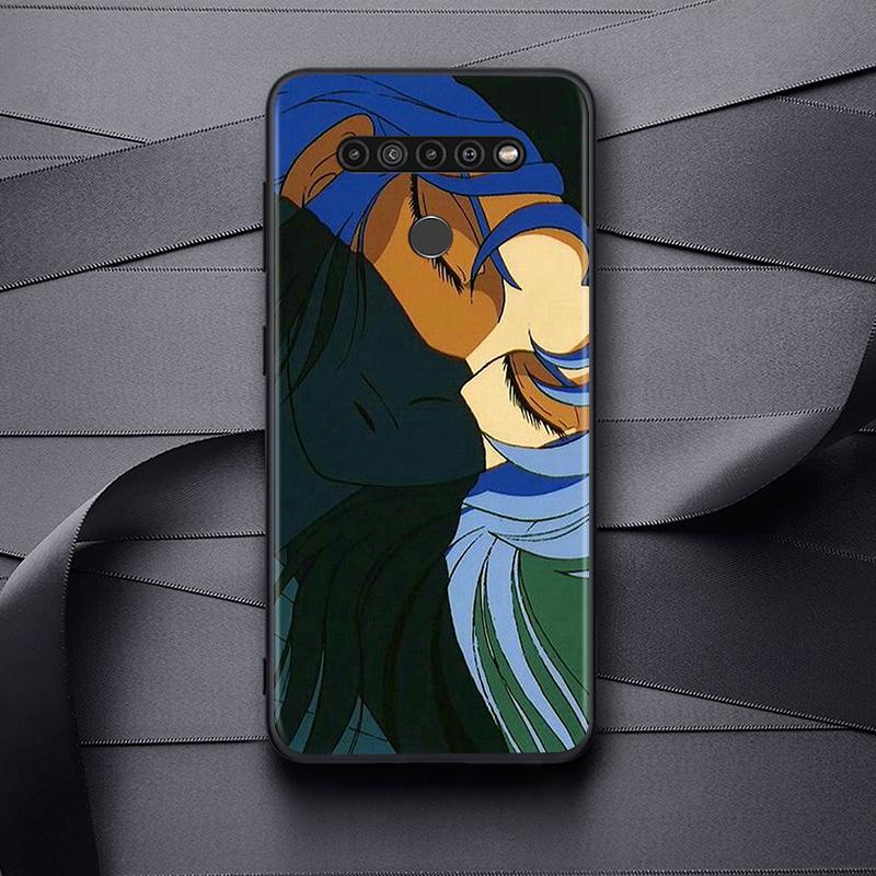 Saint Seiya Shiryu Anime tok LG G8 G8S G8X V30 V35 V40 V50 V60 ThinQ Q60 K40 K50 K51 K61 K71 K92 K62 készülékekhez, puha fekete telefontok
