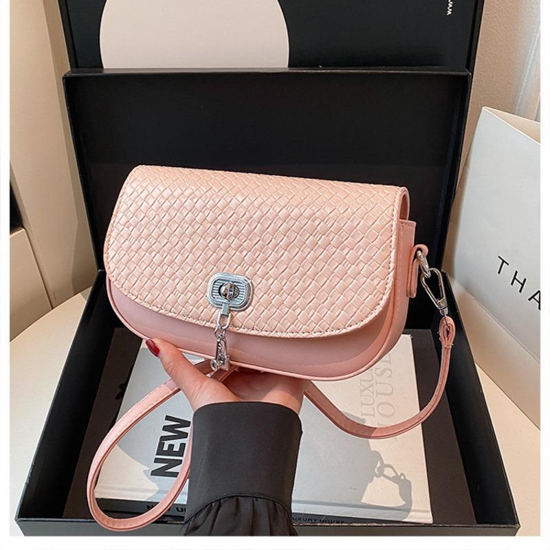 Fashion Exquisite Bag Summer New Solid Color Casual Lock Large Capacity Horizontal Cross Shoulder Women's Bag