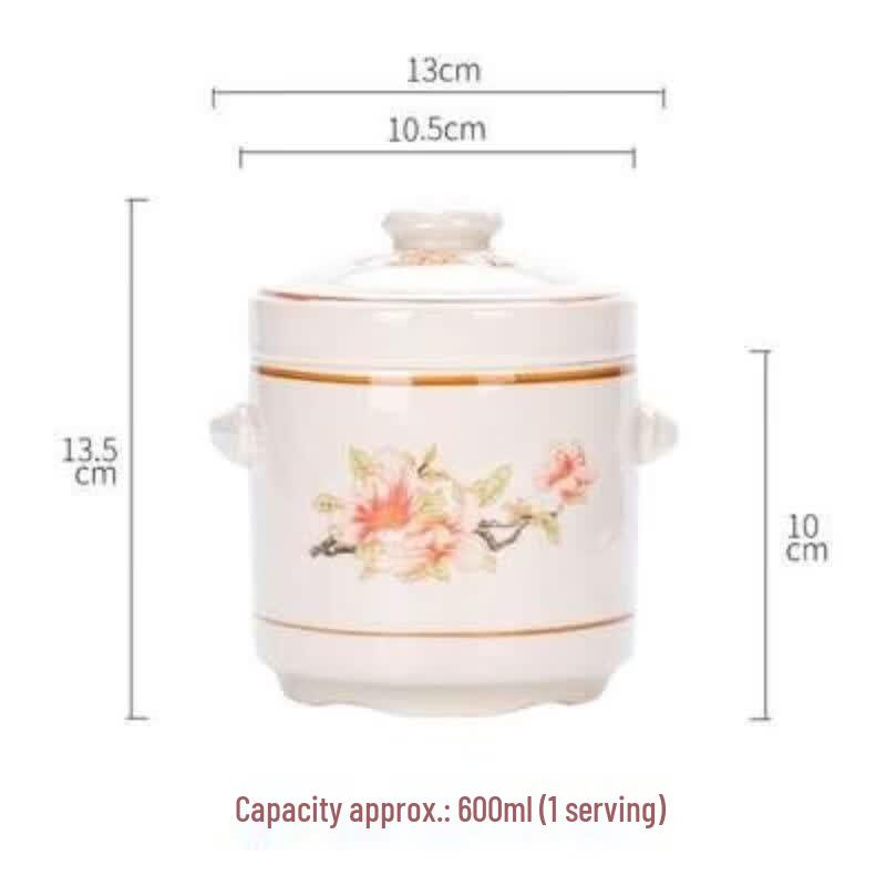 Individual Ceramic Double Lid Stew Pot
