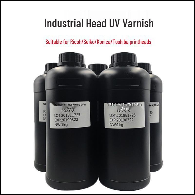 Industrial UV Varnish for Ricoh, Konica Minolta, Seiko, Toshiba, and Epson Printheads