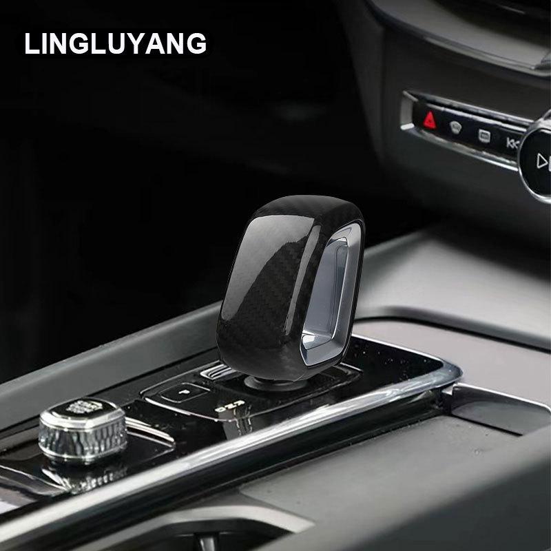 for volvo xc60 xc90 s90 v90CC s60 v60CC XC40 C40 central control gear head decorative cover True carbon fiber car accessories