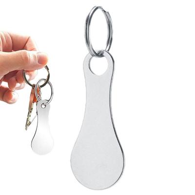 Bottle Opener Anti-Lost Key Ring Shopping Cart Keys Stainless Steel Shopping Trolley Keys D Ual Use For Daily Use Keychain