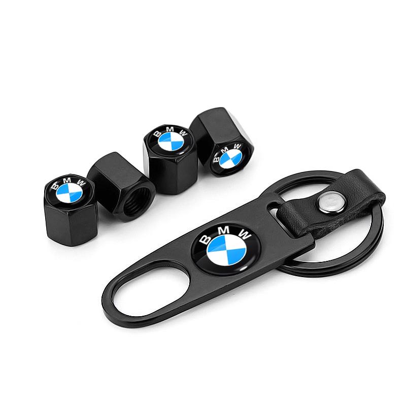 Car Tire Valve Cover With Keychain car Modified Accessories For BMW E60 E46 E39 E38 E90 E36 F30 E30 E31 E34 F10 F20 E87 E92 E91 E53 E70 X1 X5 X3 X6