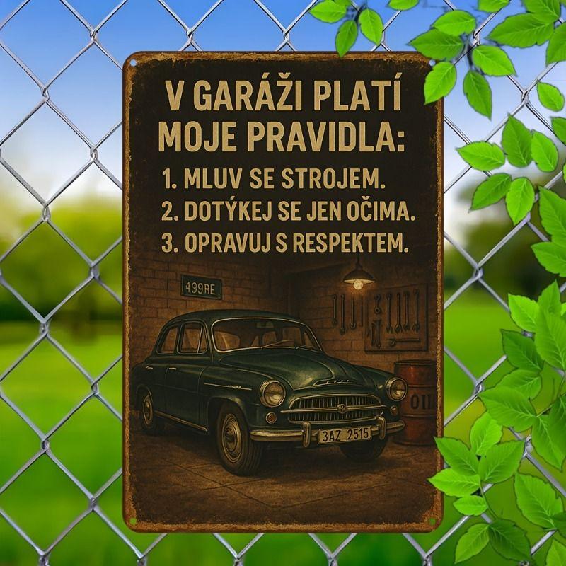 Retro Car Metal Tin Sign Vintage Garage Wall Decor