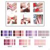 16 Pieces Cured Gel Nail Strips, Stickers with File, Patches Semi