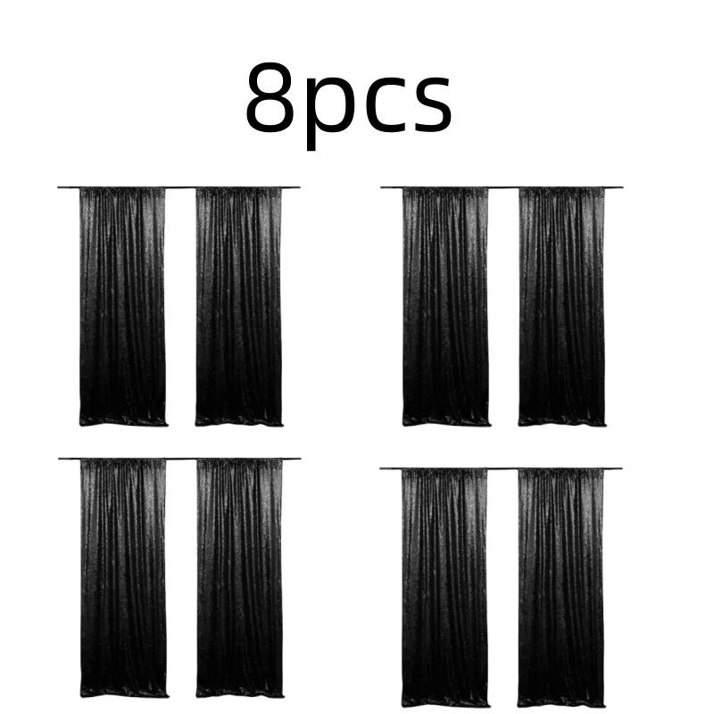 Gold/Silvery Sequin Backdrop Curtains, 2 Panels - 2FTx8FT Sequin Curtains for Party Wedding Sequence Backdrop Stage Decorations