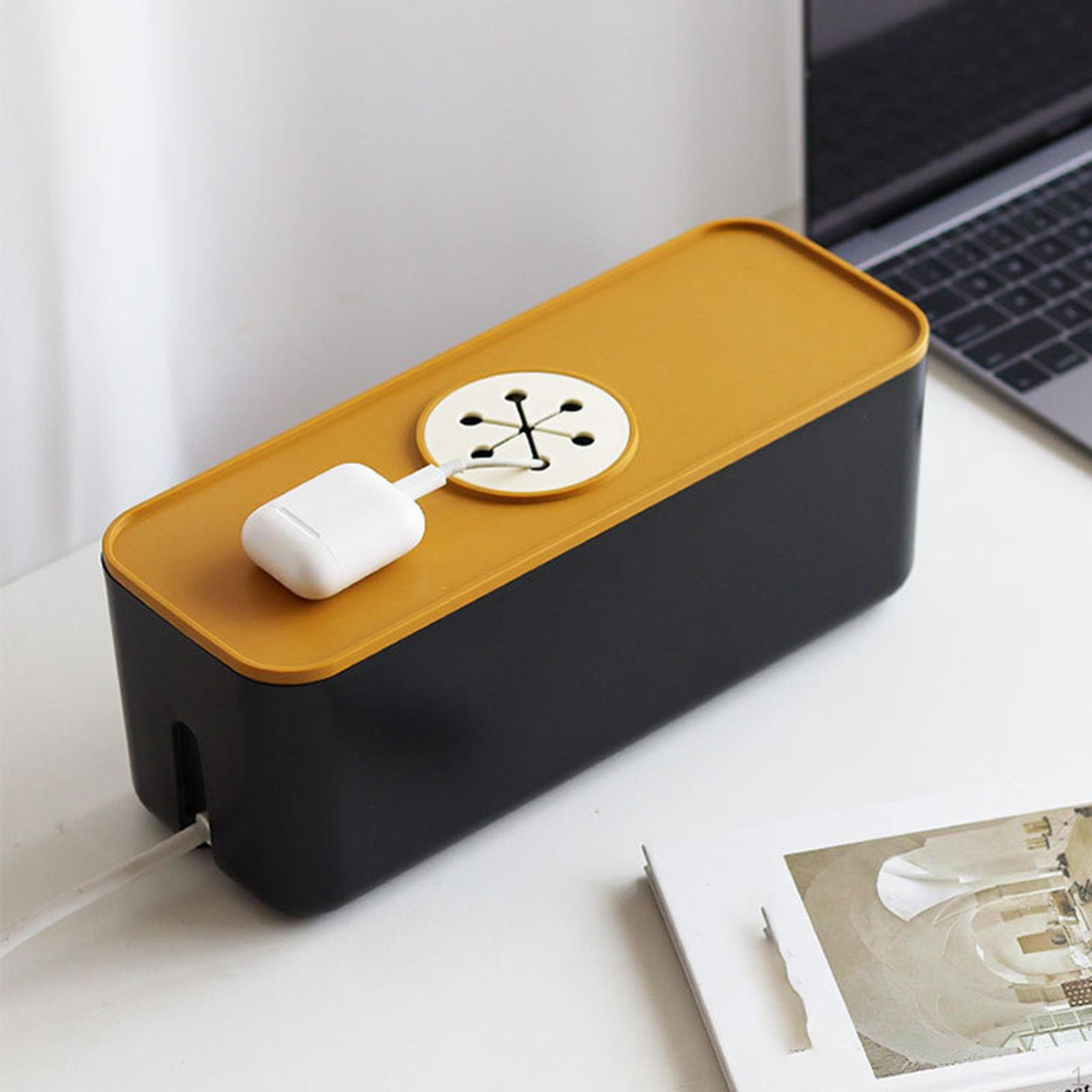 

Коробка для укладки кабелей, органайзер для шнура, скрытый провод для USB-концентраторов Black Yellow