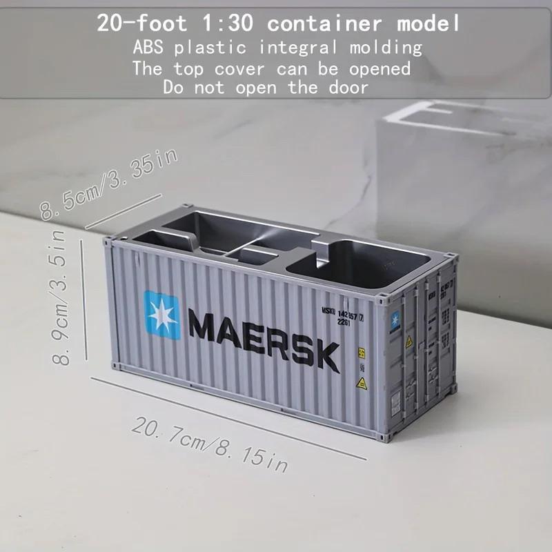 1:30 Simulation Schiffscontainer Modell Ornament Kunststoff Stifthalter Schreibtisch Schreibwaren Aufbewahrungsbox Visitenkartenorganizer