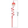 Spiral Christmas Plastic Straw Food Grade Christmas Party Decor Christmas Cartoon Straw  Children