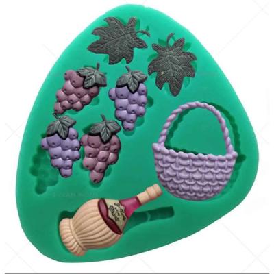 Gypsum Candle Decoration Red Wine Grape Food-grade Silicone Fondant Cake Molds Chocolate Mould Cake Tools for The Kitchen Baking