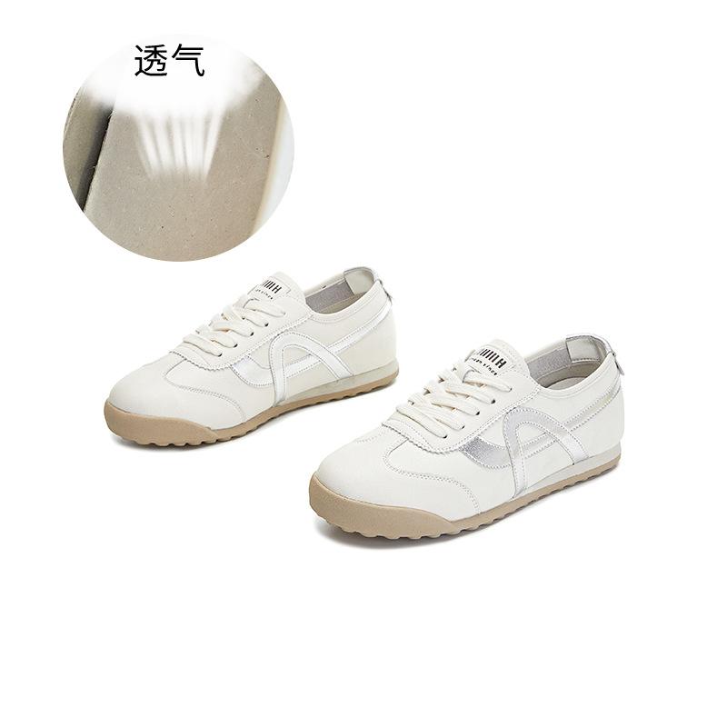 Leather Forrest Gump Shoes Women's 2025 Spring New Women's Casual Shoes Women's Versatile Sports Shoes Women's Flat-bottomed Trendy Women's Shoes