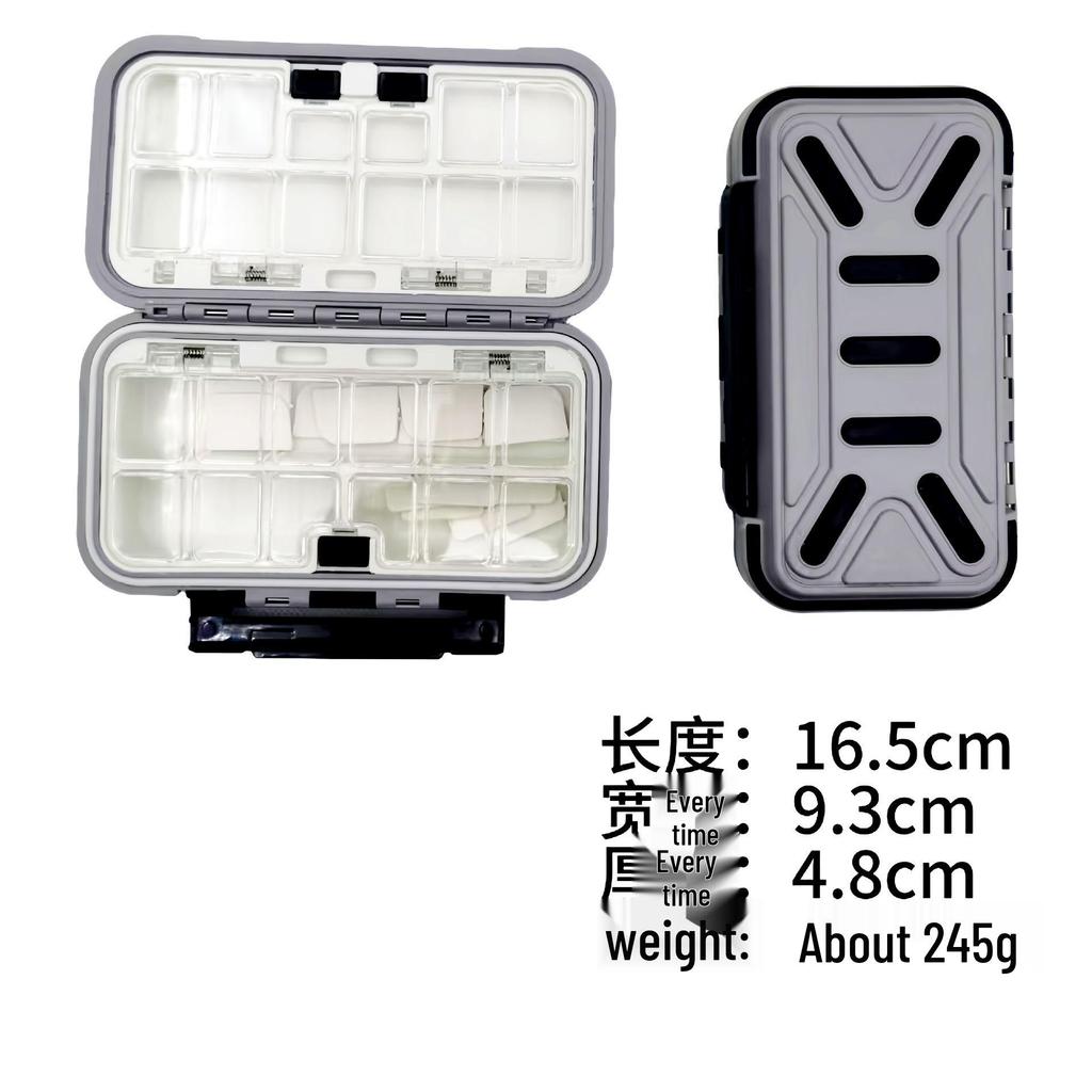 Waterproof Multi-Compartment Lure Box for Fishing Hooks, Lures, Pins, and Small Accessories.