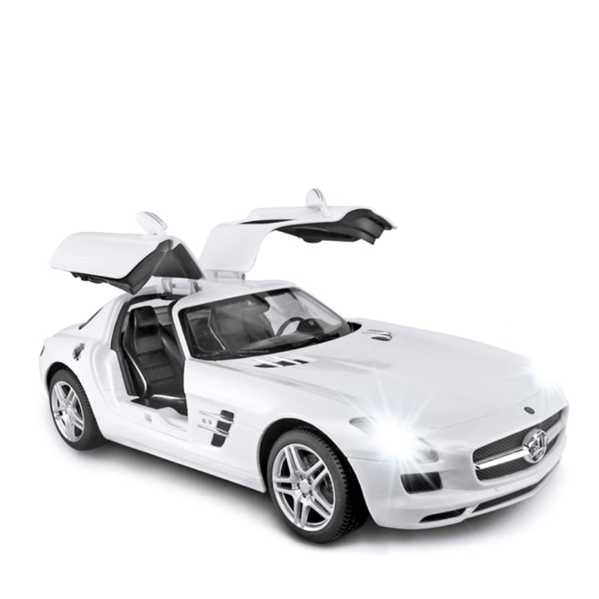 

Радиоуправляемая машина RASTAR 1:14 Mercedes-Benz SLS AMG, 2,4 ГГц, белая, с открывающимися вручную дверями, для детей