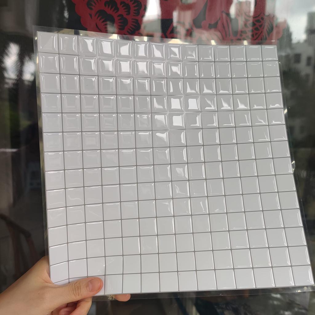 MORCART Cute Mini Tile Waterproof and for and DIY Furniture and Item Tile Wallpaper 3D Remake Sheets 4 "Super Lattice" Stickers, Heat-Resistant,