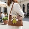 Kawaii Cute Cartoon Little Bear Keychain Soft Stuffed Wear Clothes Bear Little Bear 12cm Creative Keychain Couple