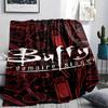 1PC Buffy the Vampire Slayer Print Flannel Blanket, High quality All Seasons, Home Decor, Warmth and Comfort, Perfect for Christmas Gifts