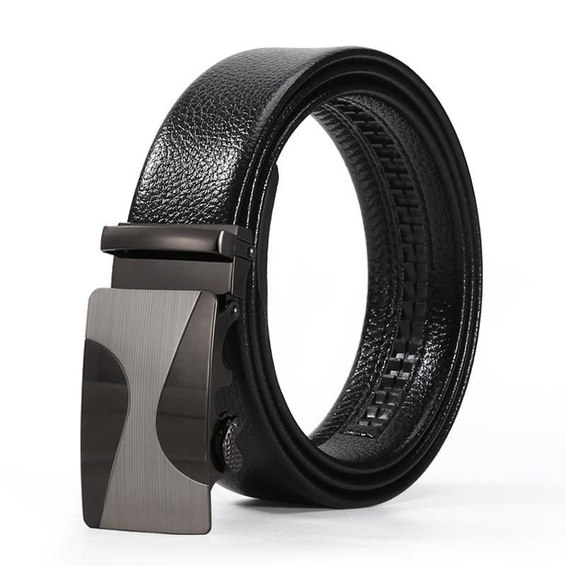 Leopard Automatic Button Head Men'S Dress Belt Men'S Green Business Casual Pants Belt