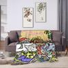 Cartoon Simons Cat Blanket Cute Warm Soft Novelty Plush Throw Blanket For Couch Chair Sofa Bed Airplane Travel Bedspread Bed