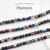 Harovo Glassperler 10mm Crack Beads Blandet 100g Beads Crafts Beads Deler Armbånd Tilbehør Delesett (Blandet farge)
