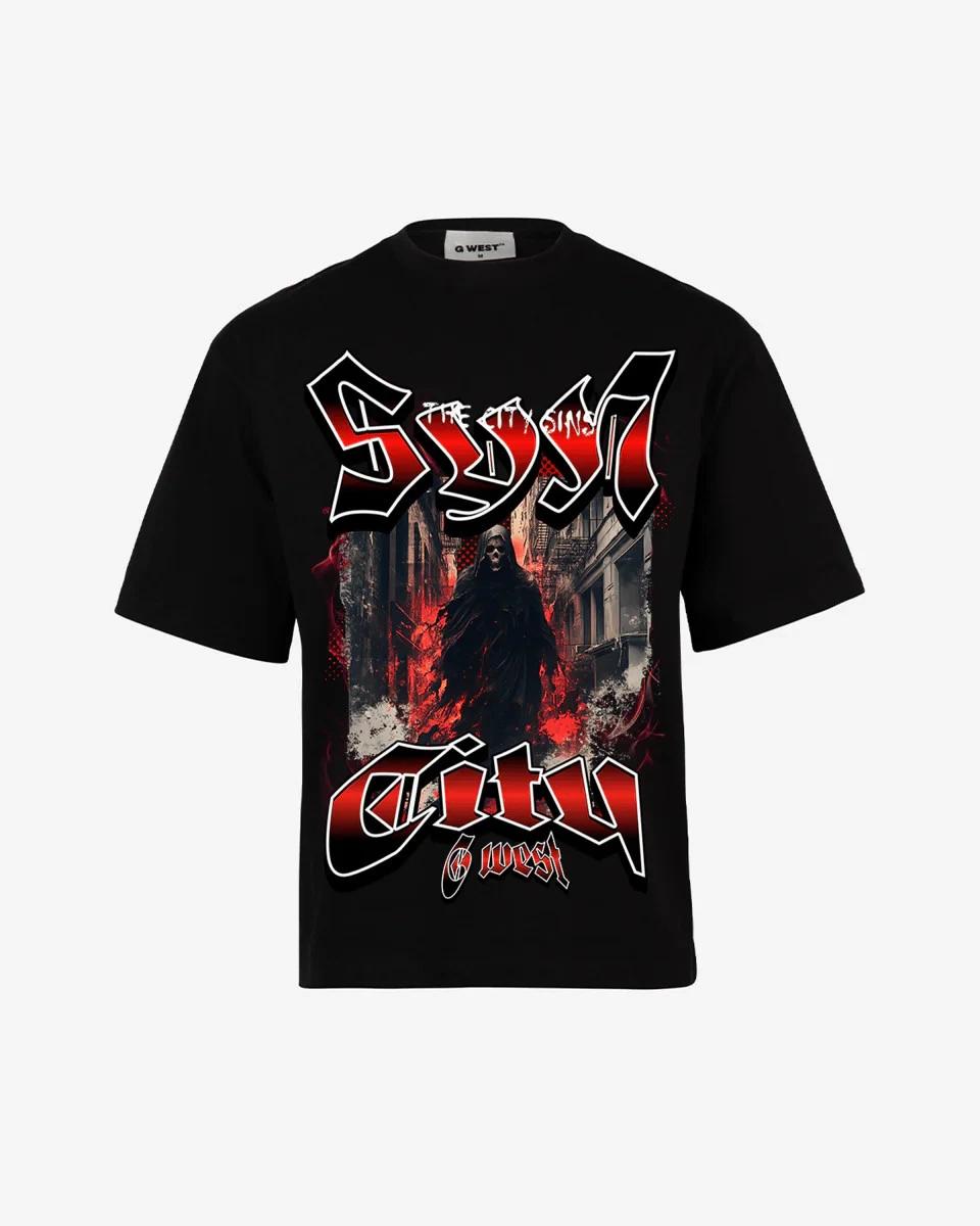 G WEST Ghost City Oversized Tee 4XL