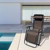 Outdoor Reclining Garden Lounge Chair 90 X 108 X 66 Cm Brown - Marbueno