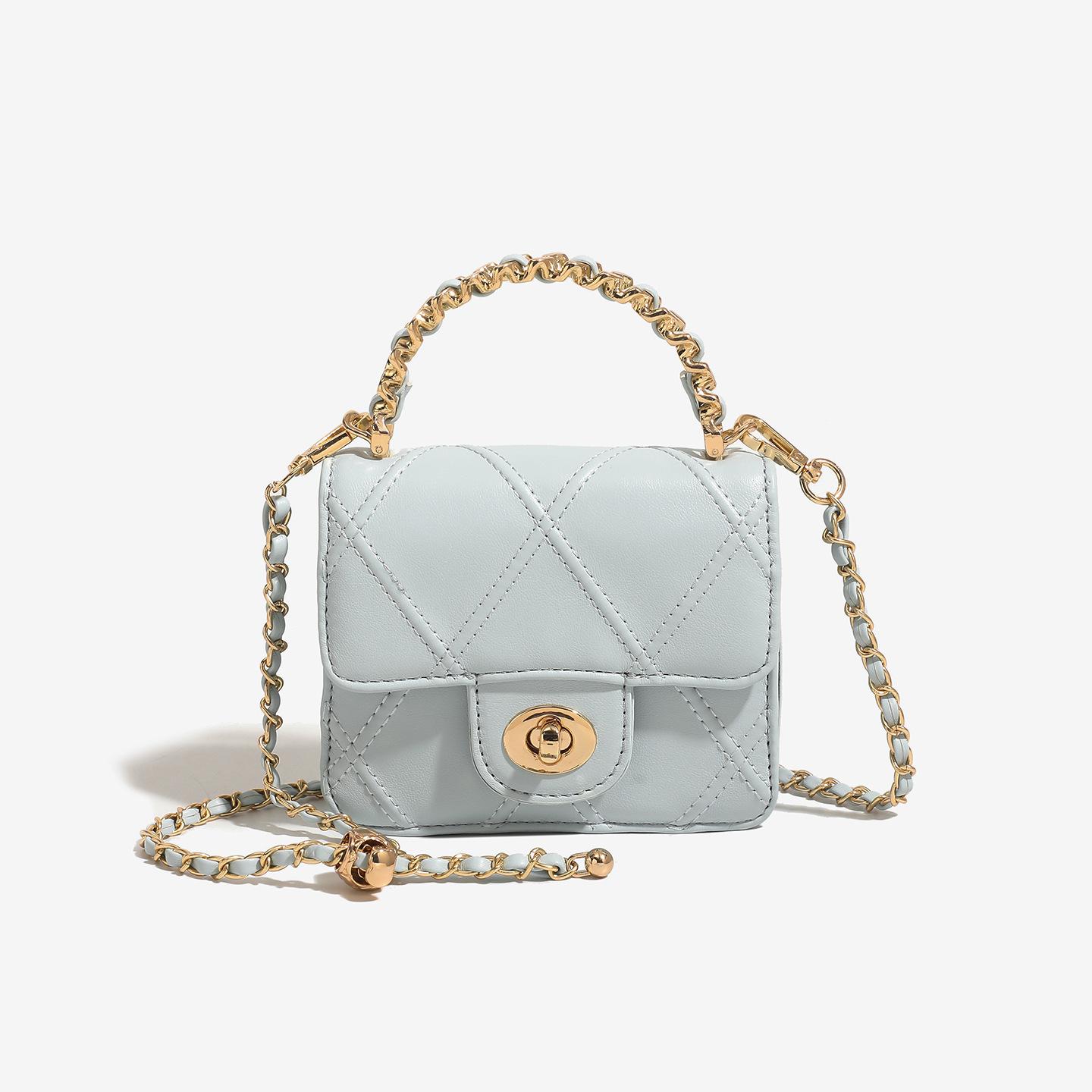 

Высококлассная нишевая ручная маленькая квадратная сумка, летняя сумка через плечо синий