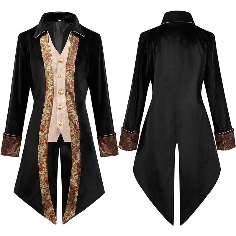Man Pin Shang Steampunk Herren Gothic Viktorianischer Frack Jacke
