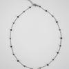 URBANIA Black Ribbon Bead Necklace DDA0047