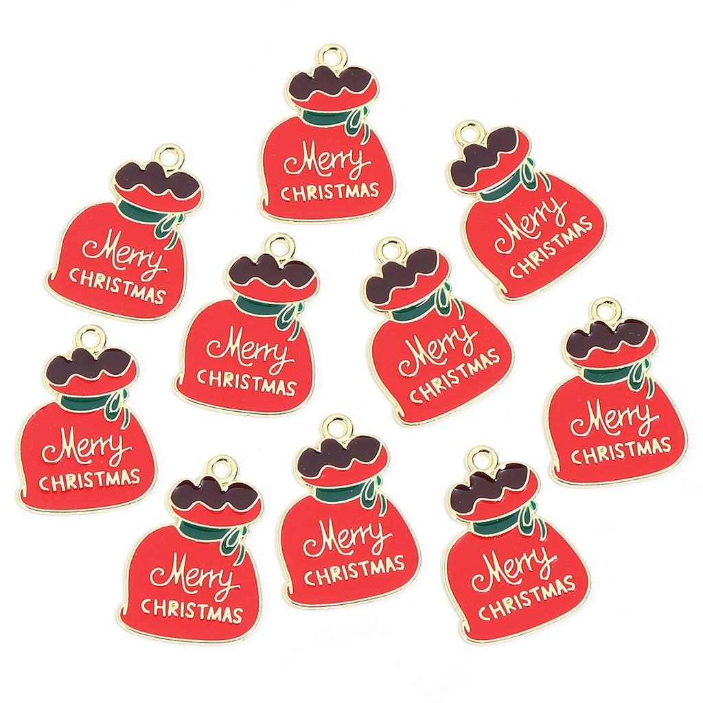 10-20pcs/lot Christmas Series Alloy Enamel Cute Pendant Santa Claus Elk Snowman Shape Charms For DIY Bracelet Necklace Accessory