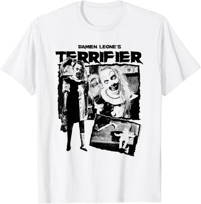 Terrifier Little Pale Girl Creepy Collage Horror T-Shirt