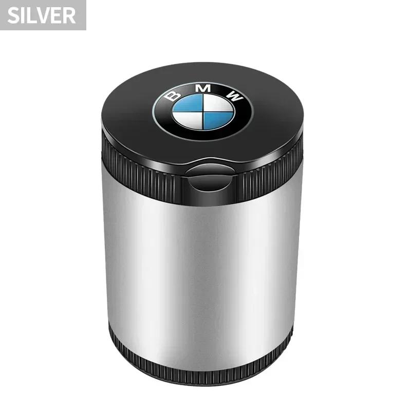 Car Portable Ashtray LED Light Alloy Ash Tray Aluminum Cup For BMW 1 3 5 Series X1 X4 X5 X7 G20 G38 F20 F39 F48 E46 E60 E36 E39