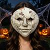Masque de Costume d'Halloween Respirant Masque Visage Fissuré d'Horreur, Mousse Légère Trous pour les Yeux Mouvement Illimité avec Sangle Réglable Accessoires Effrayants,