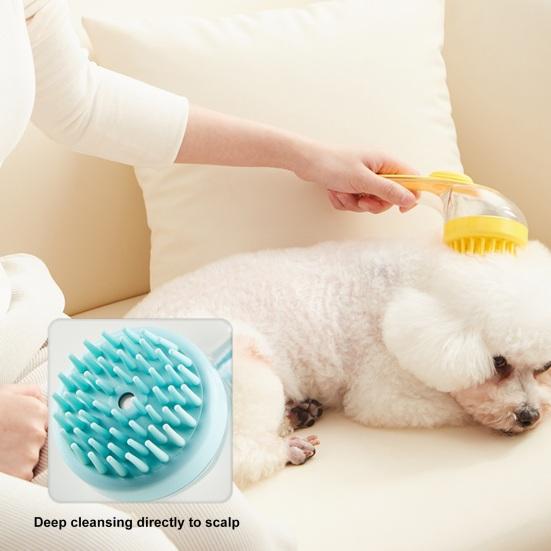 Evcil Hayvan Banyo Fırçası Sabun Şampuan Kabı Yumuşak Fırça Başlığı Ölü Deri Gevşek Tüy Temizleme Köpek Kedi Banyo Masajı Bakım Fırçası