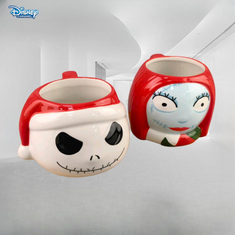 Disney The Nightmare Before Christmas Halloween cartoon ceramic mug Jack spoof cup Christmas Sally horror cartoon skull gift cup