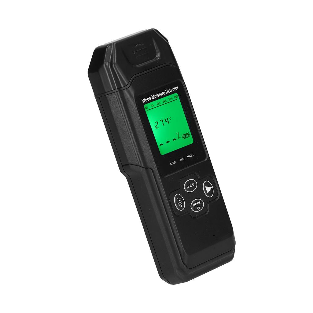 Wood Moisture Tester Building Materials Moisture Enviroment Temperature Detection with LCD Display