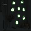 Decorative Glass Film for Home Halloween Glow-in-the-Dark Wall Stickers, Cute Cartoon Pumpkin Ghost Decals, Waterproof PVC Window Clings Removable Art
