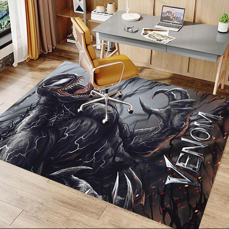 Venom Dark Fiery Carpet For Playroom Bedroom Living Room Sofa Home Decorkids Game Area Rug Nonslip Floor Mat