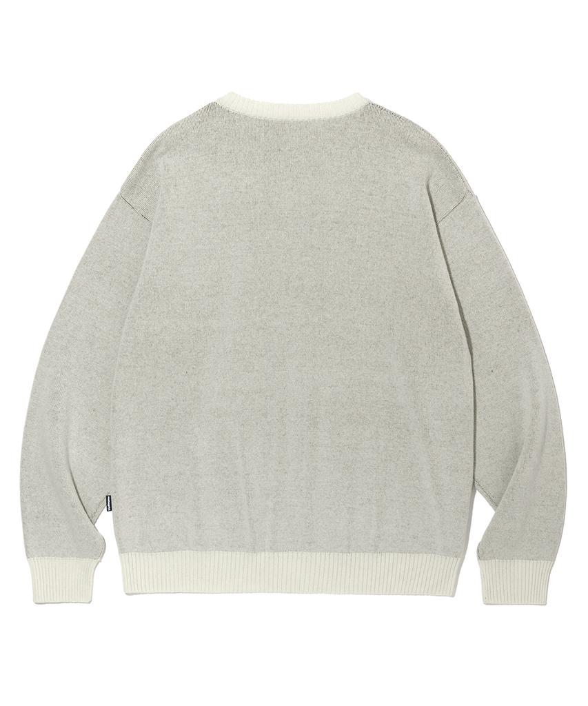 MAHAGRID Basic Logo Knit Sweater Ivory(Mg2Efmk620A)