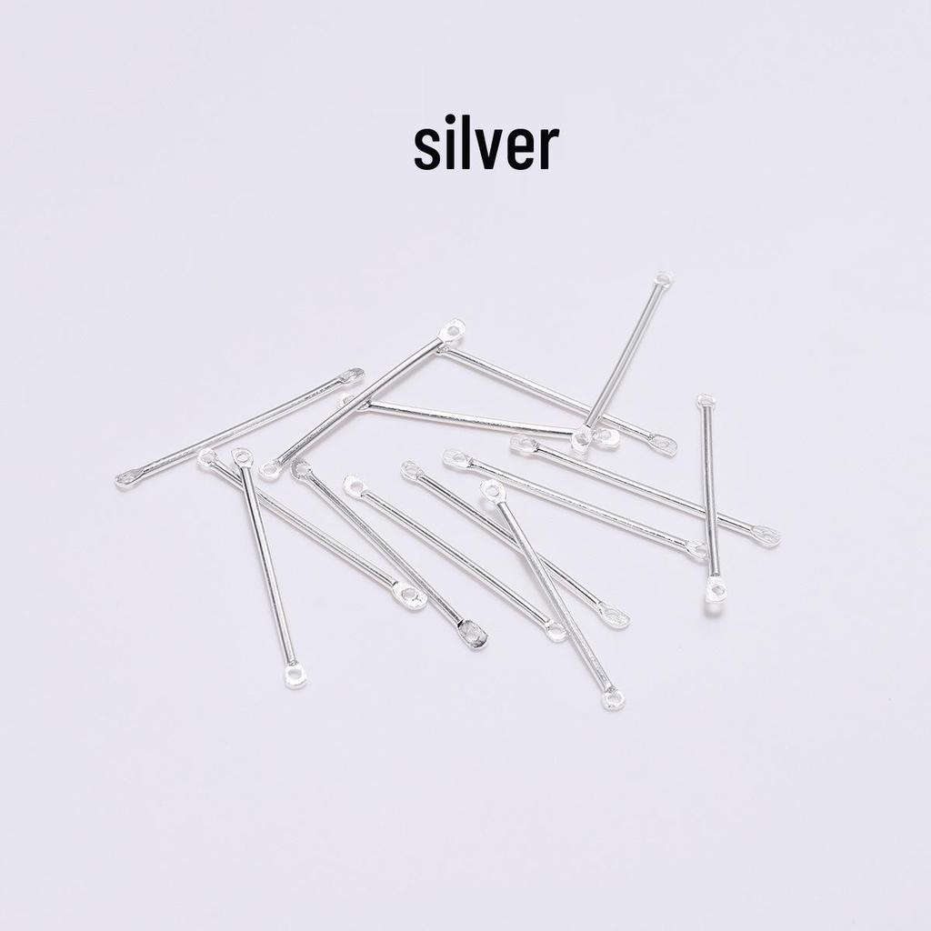 Double-Hole Rod Cylindrical Ear Post DIY Jewelry Accessories: Simple Handmade Earrings Pendants