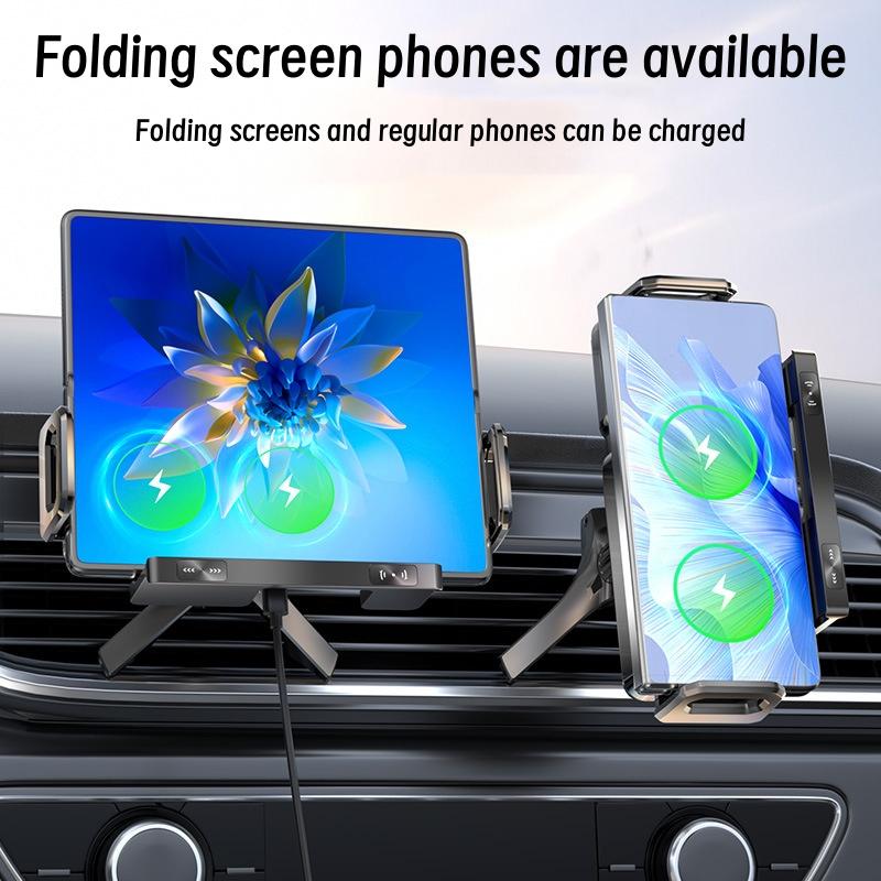 Car Folding Screen/regular Phone Holder Wireless Fast Charging Car Interior Universal Wireless Charging Car Interior Vent Clip