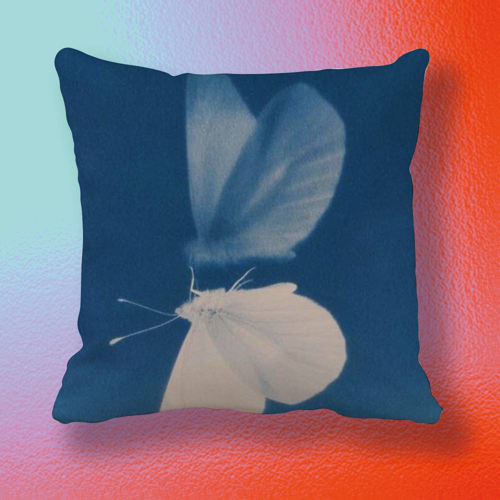 Korean Ins Holographic Healing Butterfly Pillow Cover Soft Microfiber Pillowcase Home Sofa Decor Surprise Decorative Printed