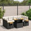 VidaXL Garden Lounge Set with Cushions 7 Pcs, Patio Sofas, Patio Furniture Set, Outdoor Furniture, Black 3273415