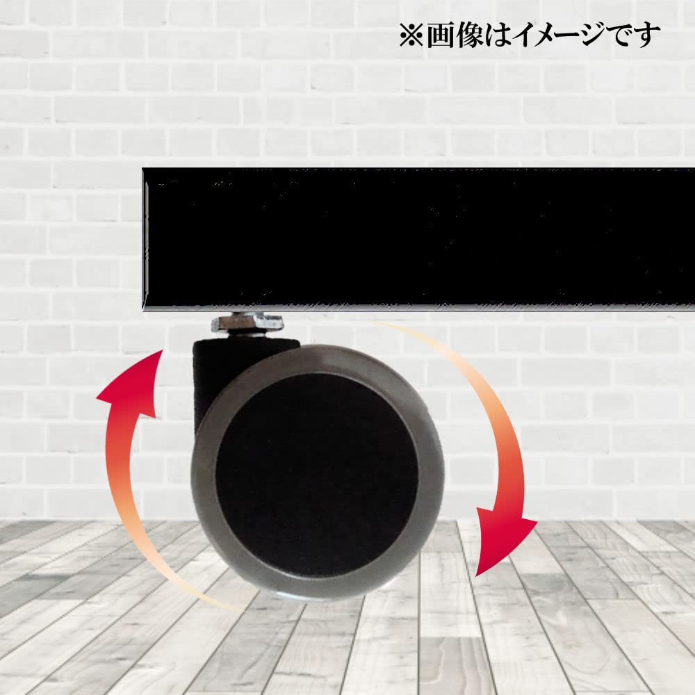 Covers Replacement Casters for Standing Desks and Office Chairs, Compatible with the FLEXISPOT Series, Set of 4, with Wrench Included (Black)