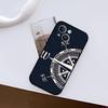 Fashion Vintage Compass Black Phone Case That Fits For IPhone 17,16,15,11,13,14 Pro Max,Plus,X,Xr,Xs Max,13Mini