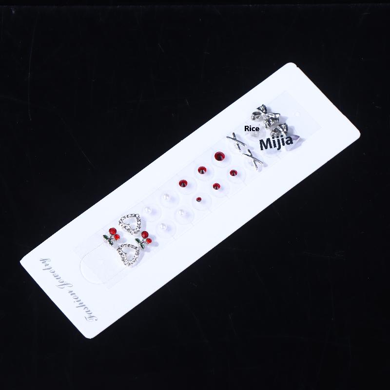 20Pcs/Sheet  Heart Cherry Bow  Ear Point Stickers Ear Pressure Stick Acupuncture Auricular Ear Stickers Massage