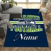 Seahawks Football Team Spirit Customize Text Floor Rug Office Rug Suitable for Hallway Balcony Dining Room Outdoor Anti-slip Rug Decorate Offices